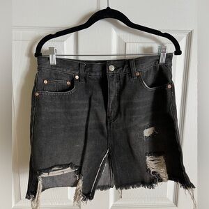 We The Free | Black Denim Skirt